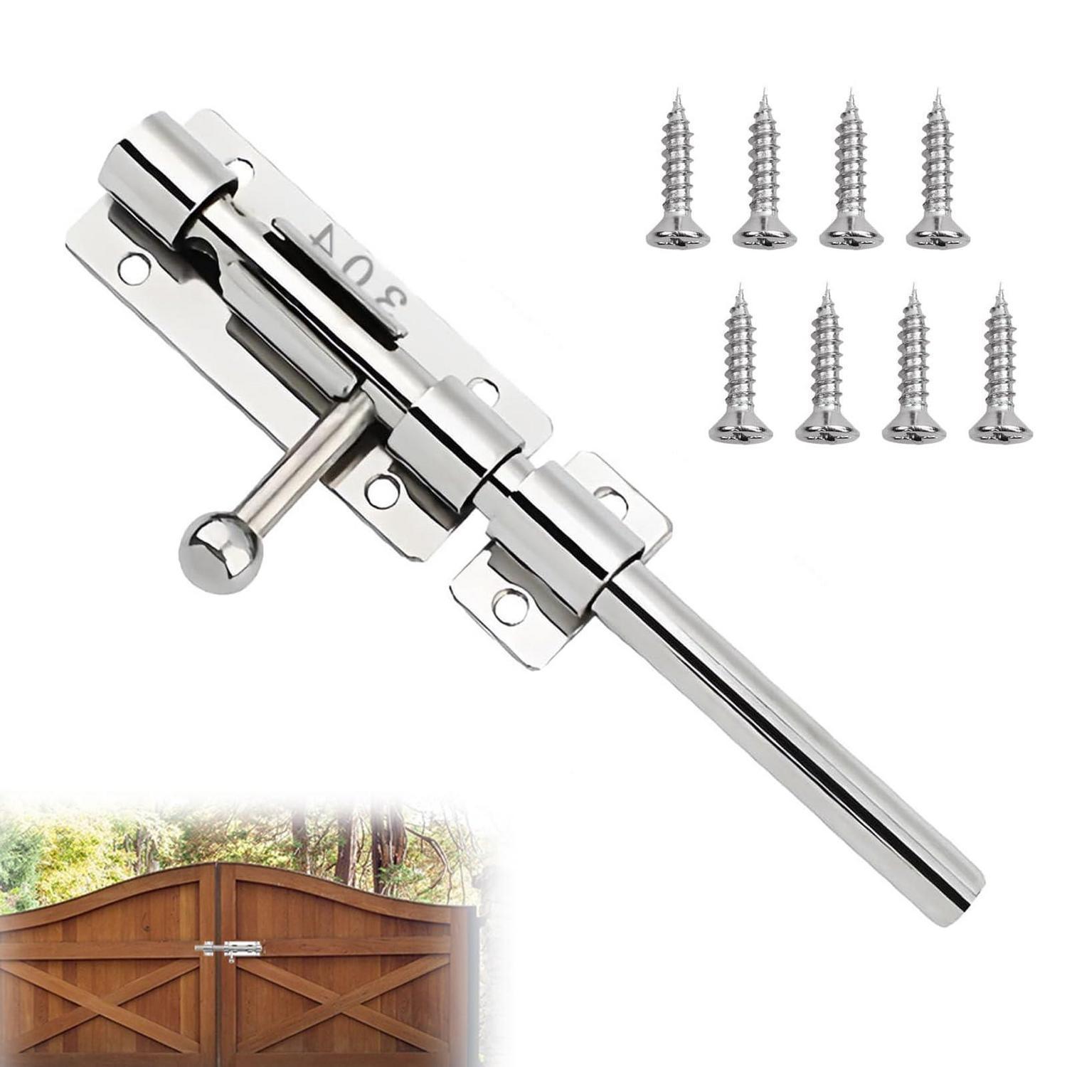 Edelstahl Bolzenriegel 16cm Mit Loch Für Vorhängeschloss, Rostfrei