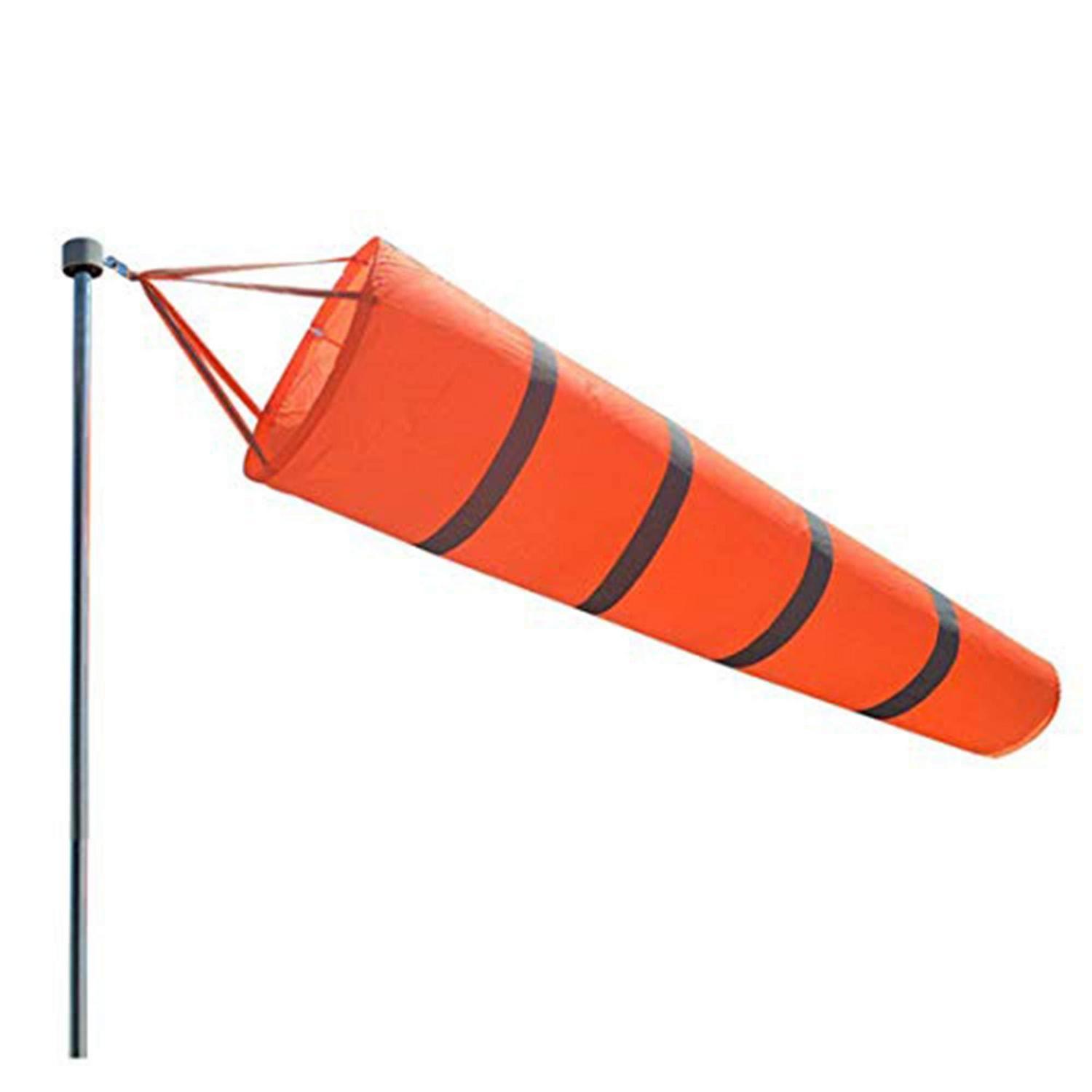 Flughafen-windsack 152,4 Cm Rip-stop Orange Mit Reflektierenden Streifen