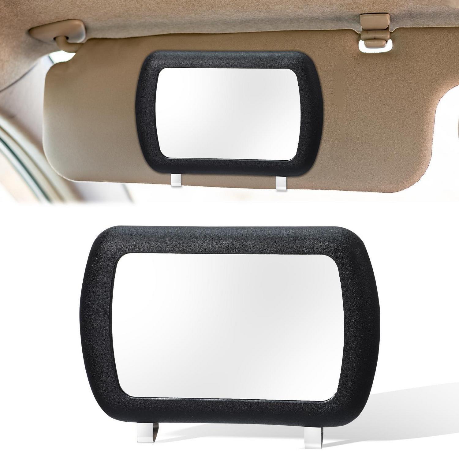 Kosmetikspiegel Auto Für Sonnenblende, Make-up Spiegel Mit Clip, Kratzfest, Schwarz