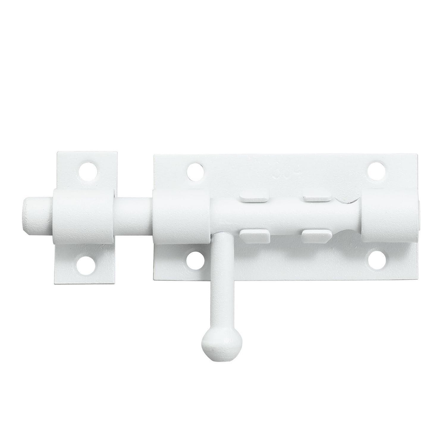 Türriegel Edelstahl 19.5cm Weiß Schieberiegel Für Gartentor, Fenster, Zaun