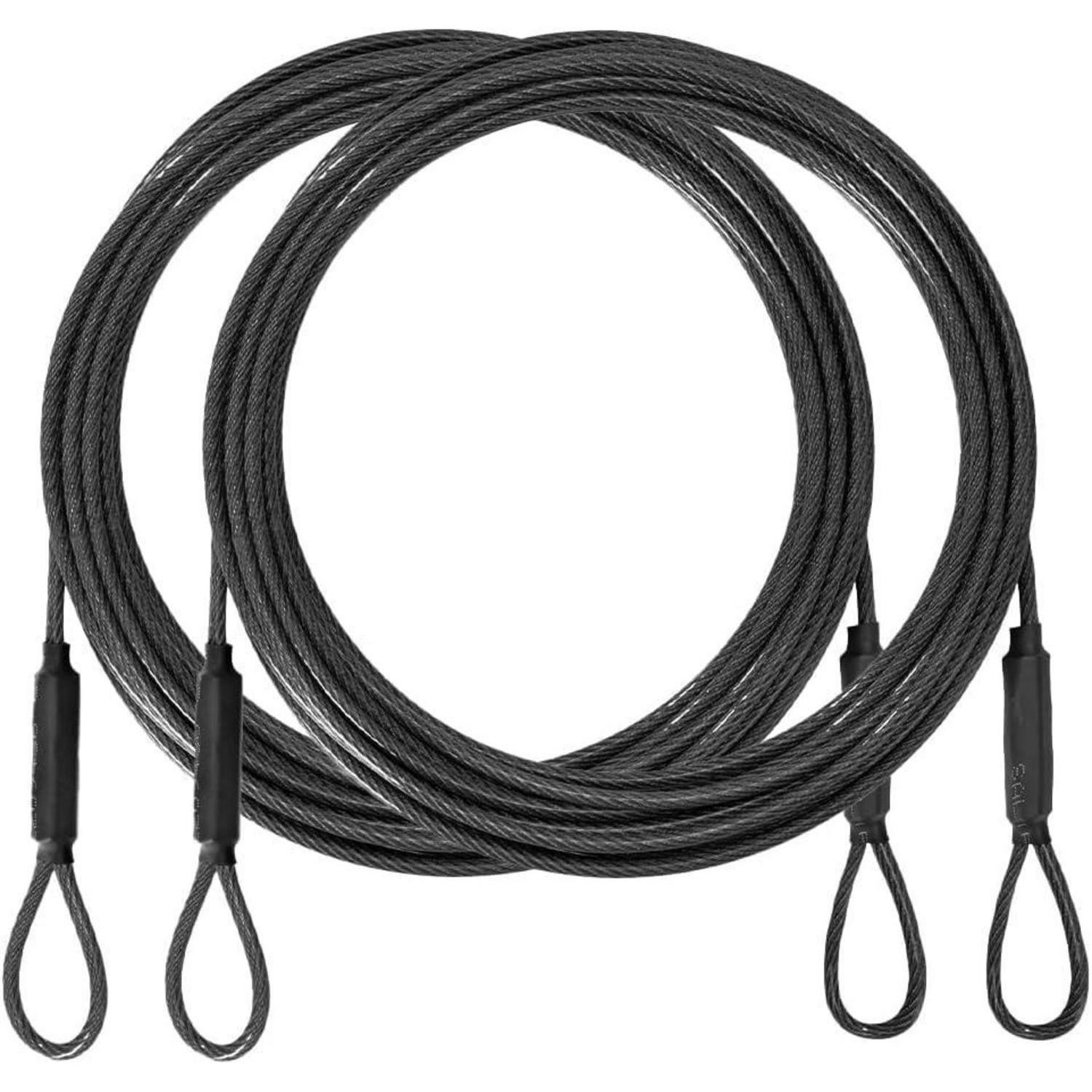 Sicherheitskabel 1,2m (2er-set) 3,3mm Edelstahl Mit Vinylummantelung