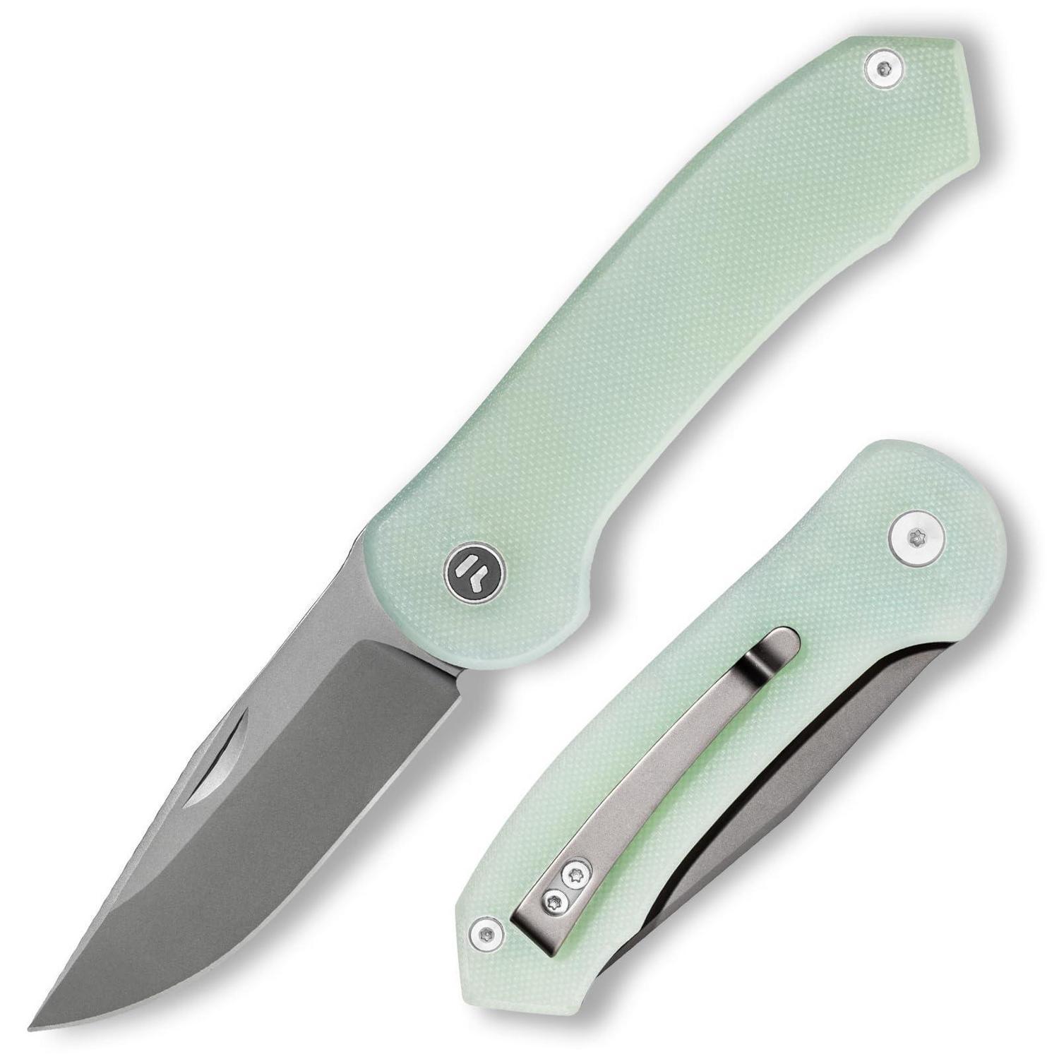 Klappmesser Mit 7,25 Cm Vg10 Klinge Und G10 Griff, Naturgrün