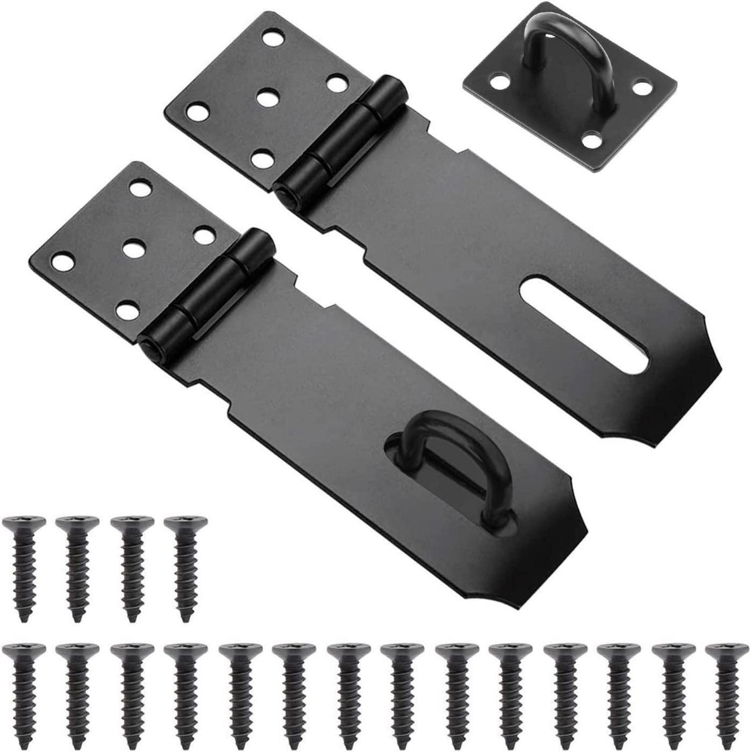 Vorhängeschloss Überfalle 2er Set 4 Zoll Schwarz Edelstahl Mit Schrauben