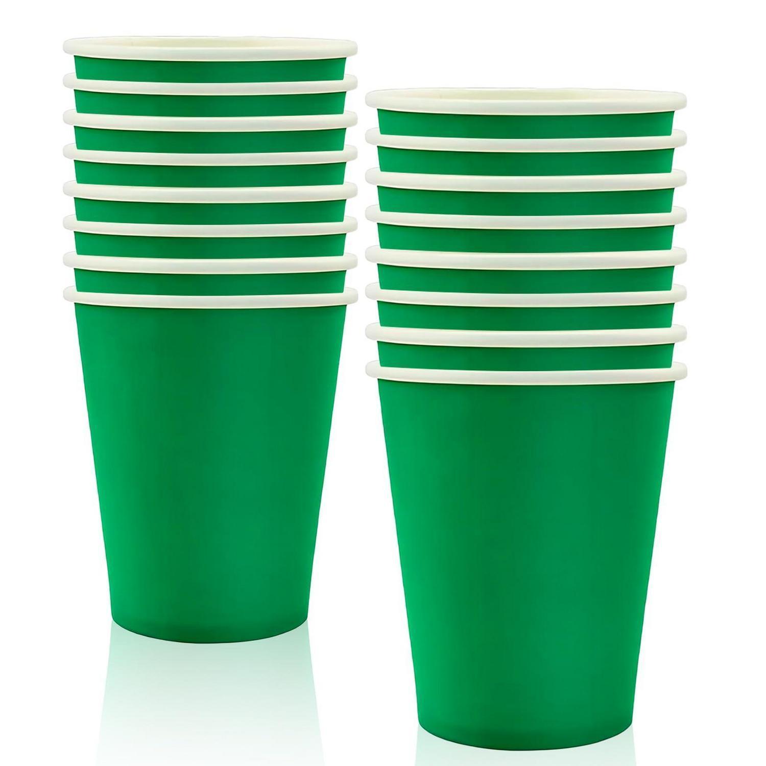 16x Grüne Pappbecher 250ml Für Partys & Geburtstage