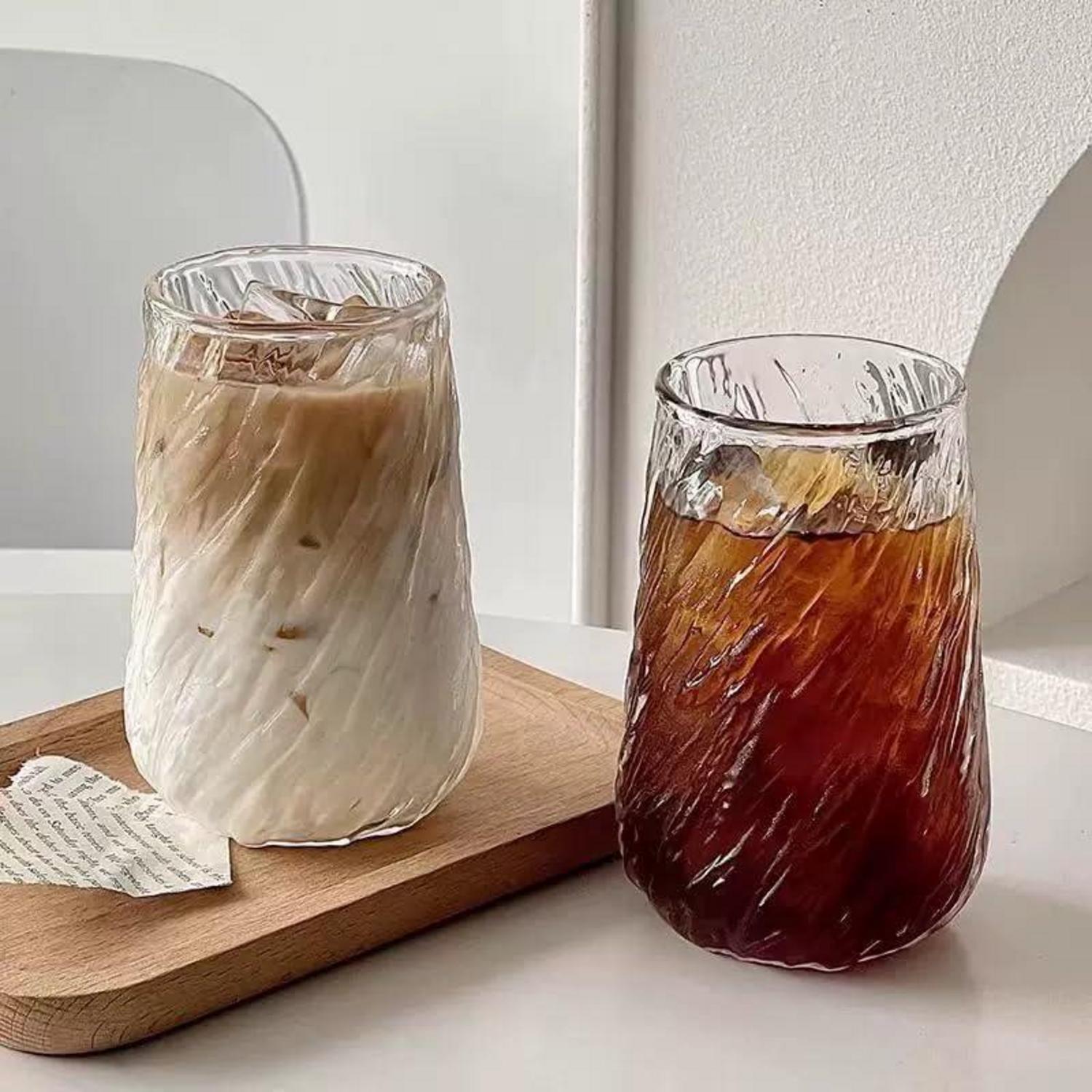 2er Set Latte Macchiato Gläser 400ml Borosilikatglas Doppelwandig Transparent