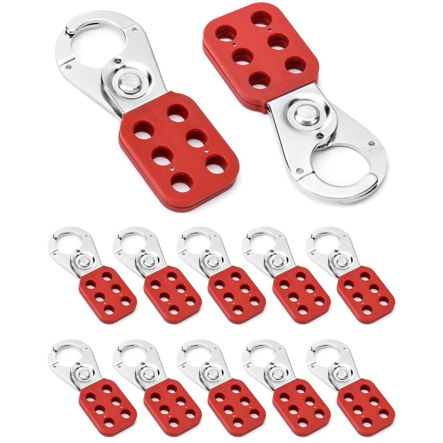 Lockout Tagout Haspe, Manipulationssicher, Edelstahl, 12 Stück