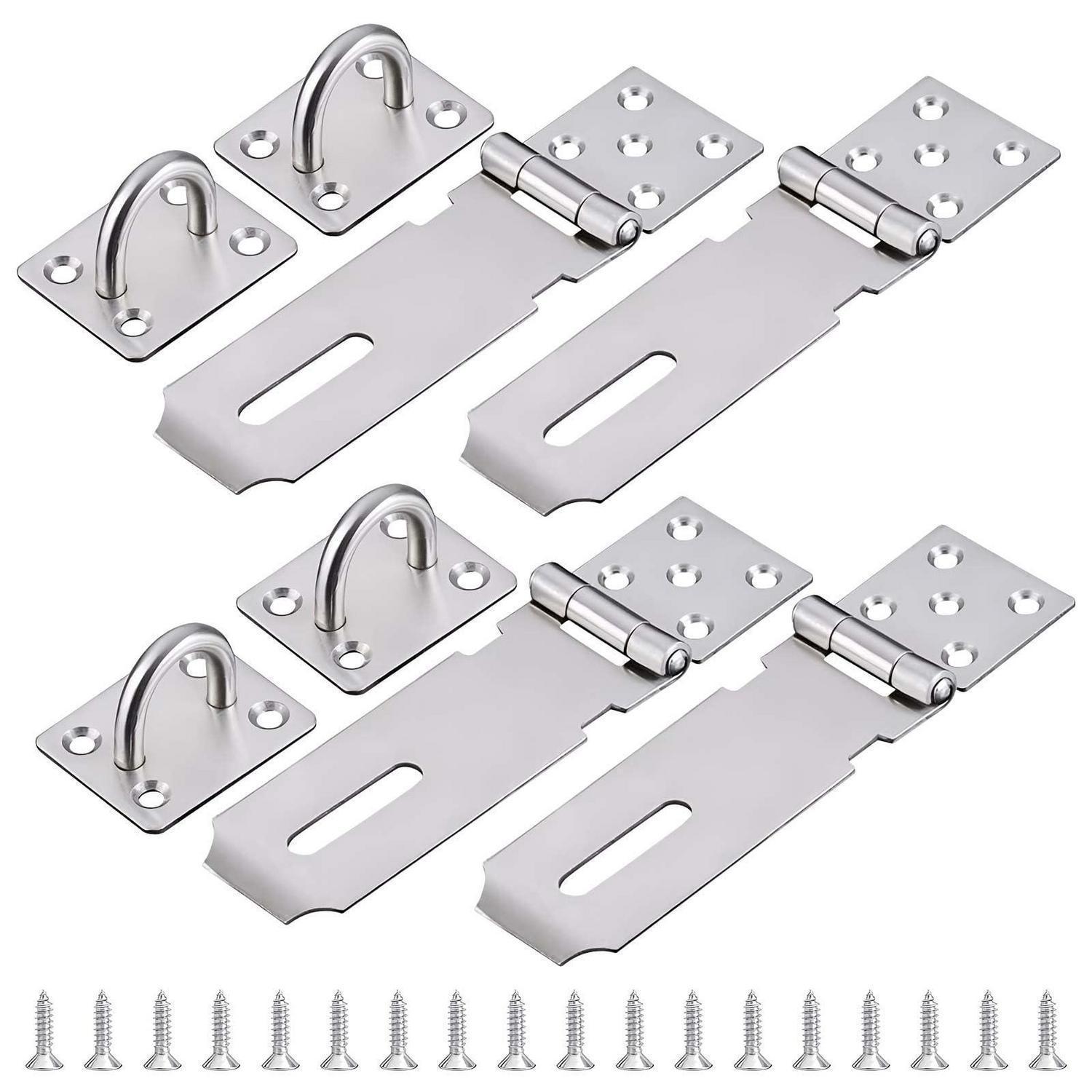 4er Set Riegelschloss Edelstahl Abschließbar Für Schränke, Schubladen, Werkzeugkasten