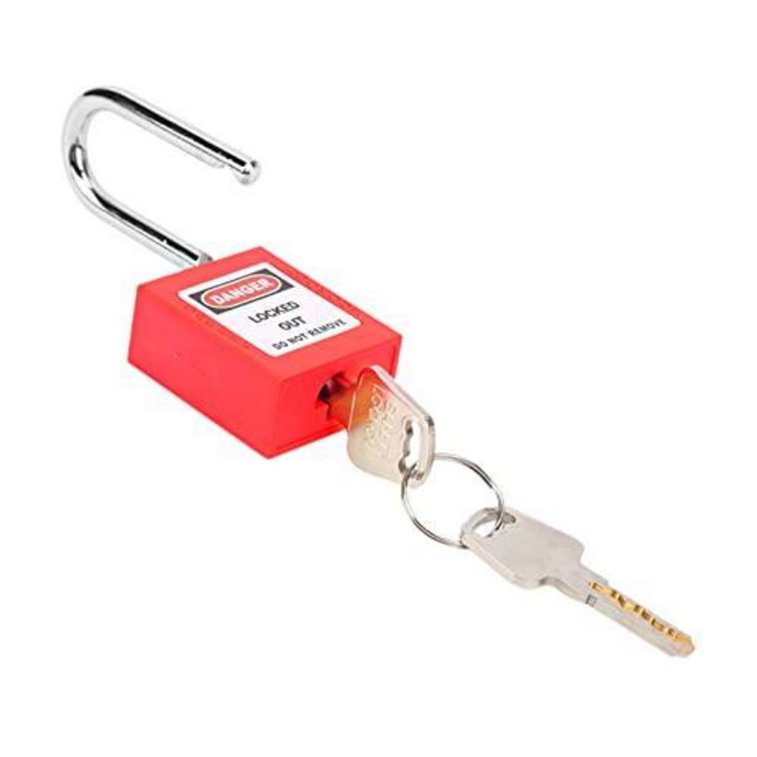 Sicherheitsschloss 38mm Stahl Loto Arbeitsschutz Rot
