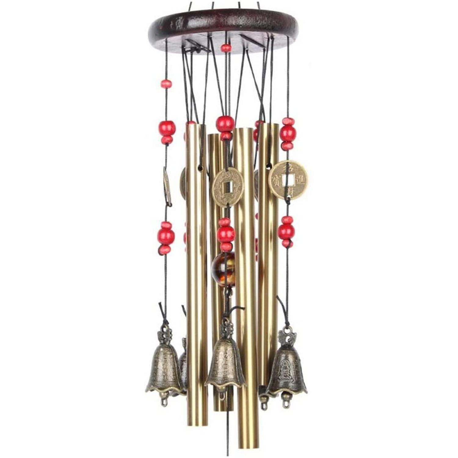 Windspiel Mit Glocken, Feng Shui Glücksbringer, 65cm, Handgefertigt