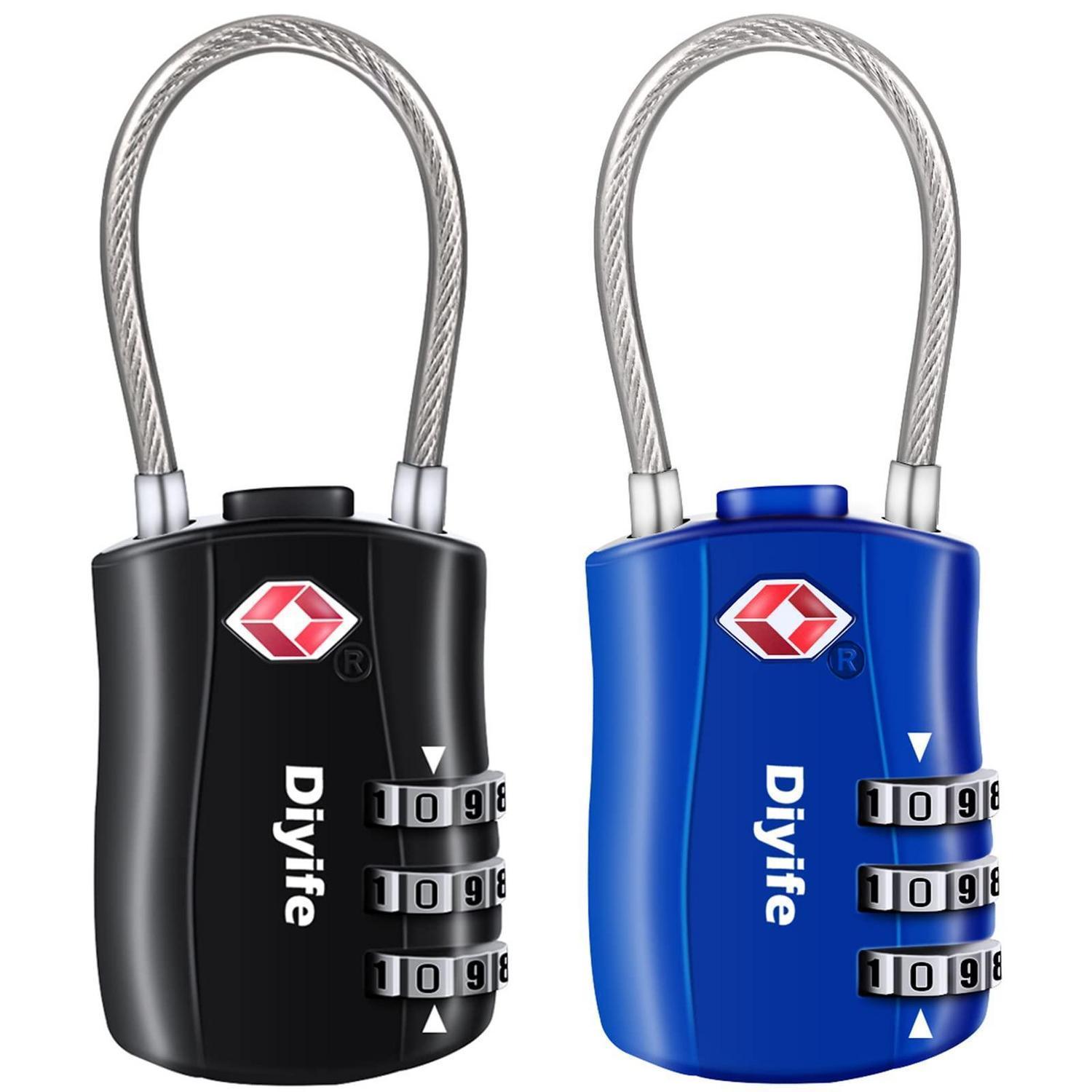 2er Set Tsa Zahlenschloss Mit 3-stelligem Code Für Koffer Und Taschen