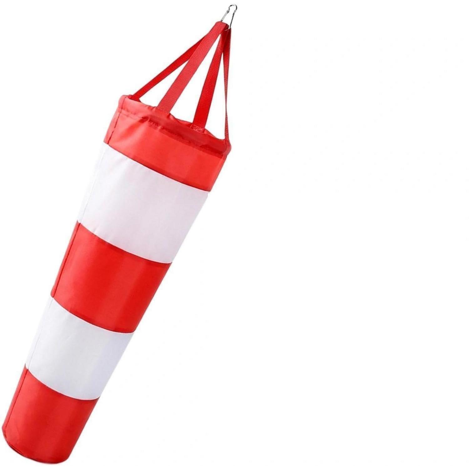 Windsack 0.8m Rot-weiß Wetterfest Reflektor Für Garten Camping