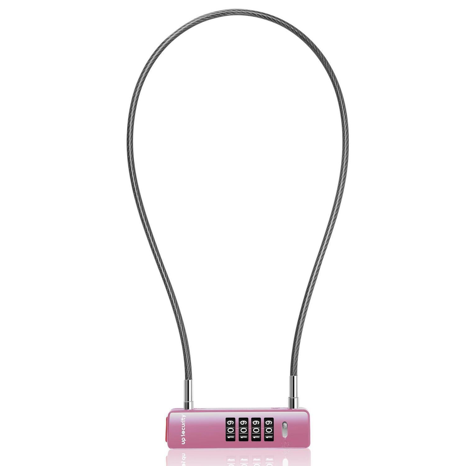 Kabelschloss 4-stellig Pink 60cm Für Kühlschrank, Koffer, Fahrrad, Tor