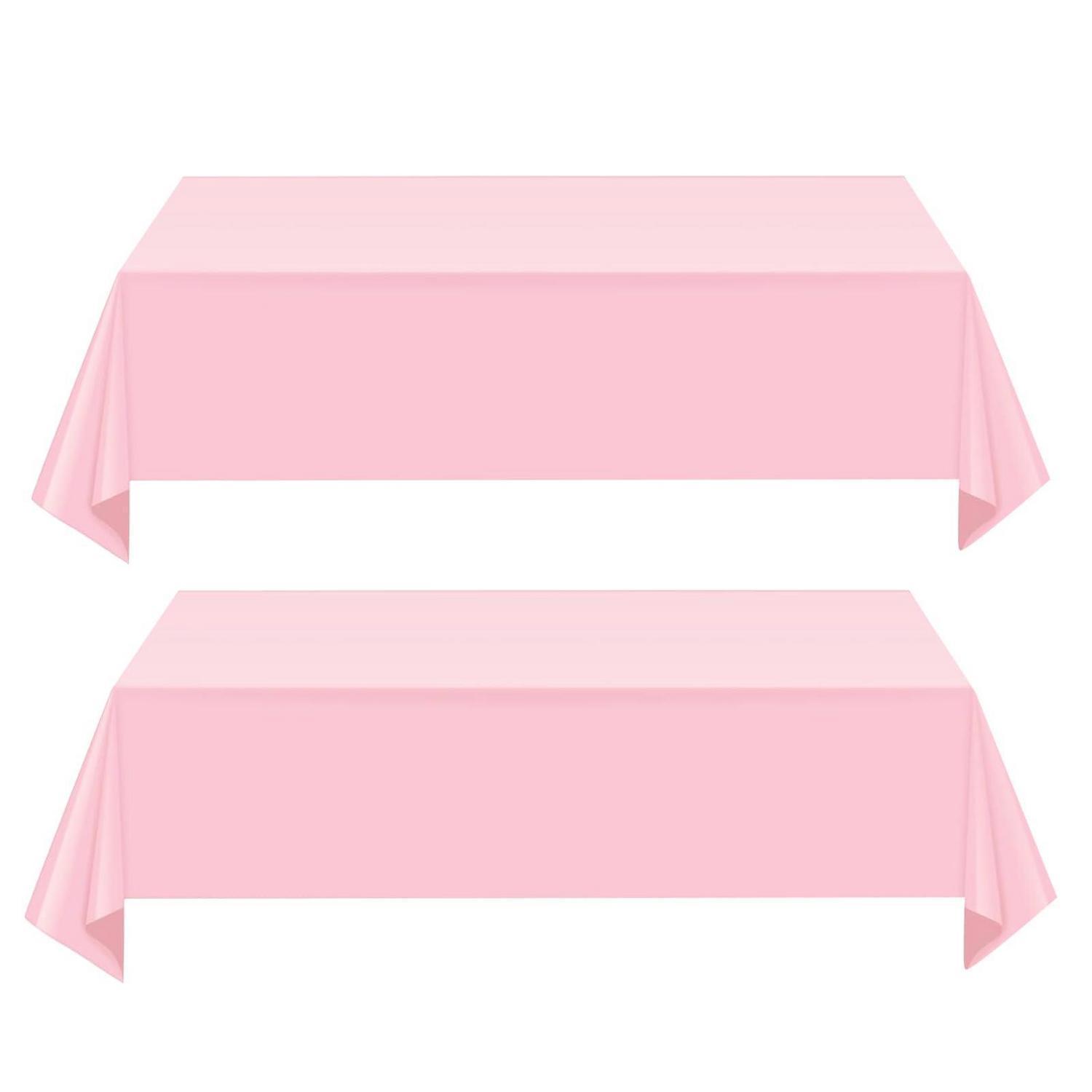 Einweg-tischdecke Rosa 137x274cm, 2 Stück, Wasserdicht, Rechteckig