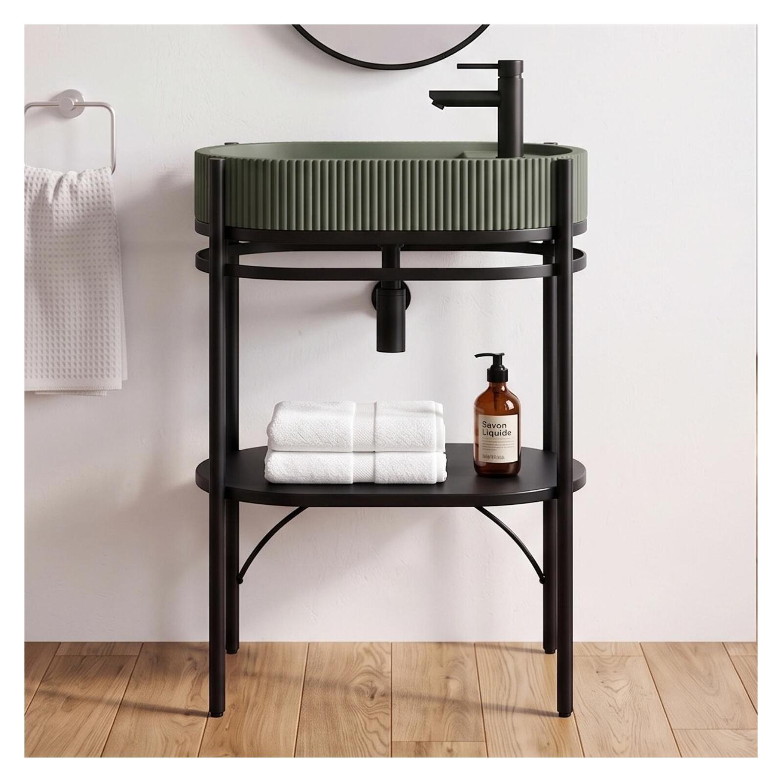 Waschtisch 55cm Betonbecken & Wasserhahn Lucia