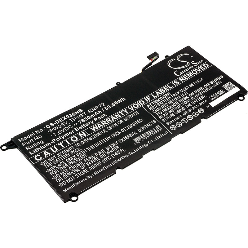 Akku F R Dell Xps 13 9360 7850 Mah 7 6 V