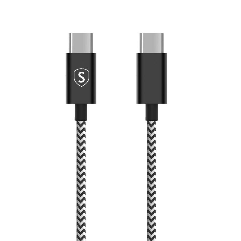 Skin Usb C Auf Usb C Kabel 2 1 A 0 25 M Schwarz Wei