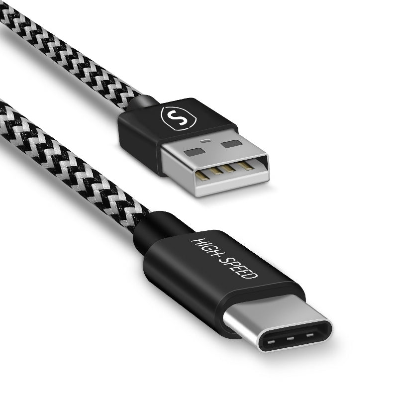 Skin Usb C Kabel 2 1 A 1 5 M Schwarz Wei