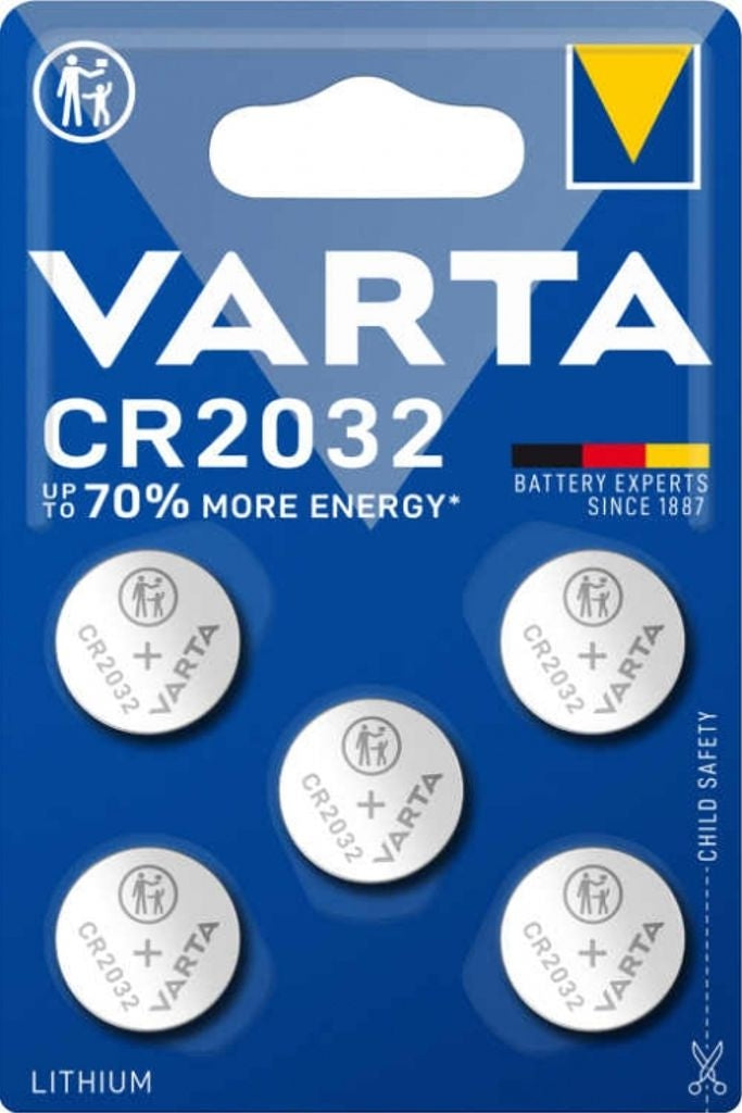 Varta Lithium Knopfzellenbatterie Cr2032 5er Pack