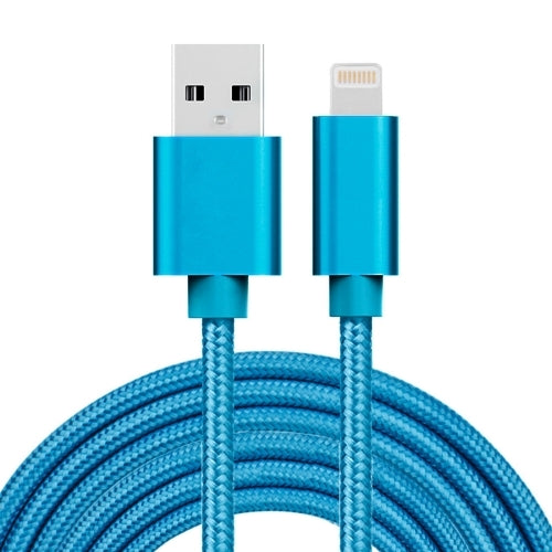 Usb Auf Lightning Kabel 2 4 A 3 M Nylon Blau