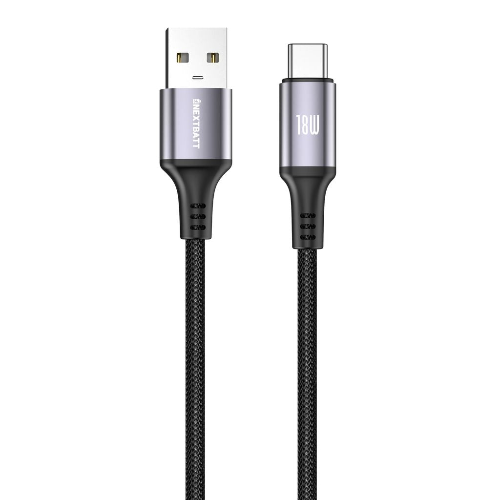 Nextbatt Usb A Auf Usb C Kabel 18w 1m Schwarz