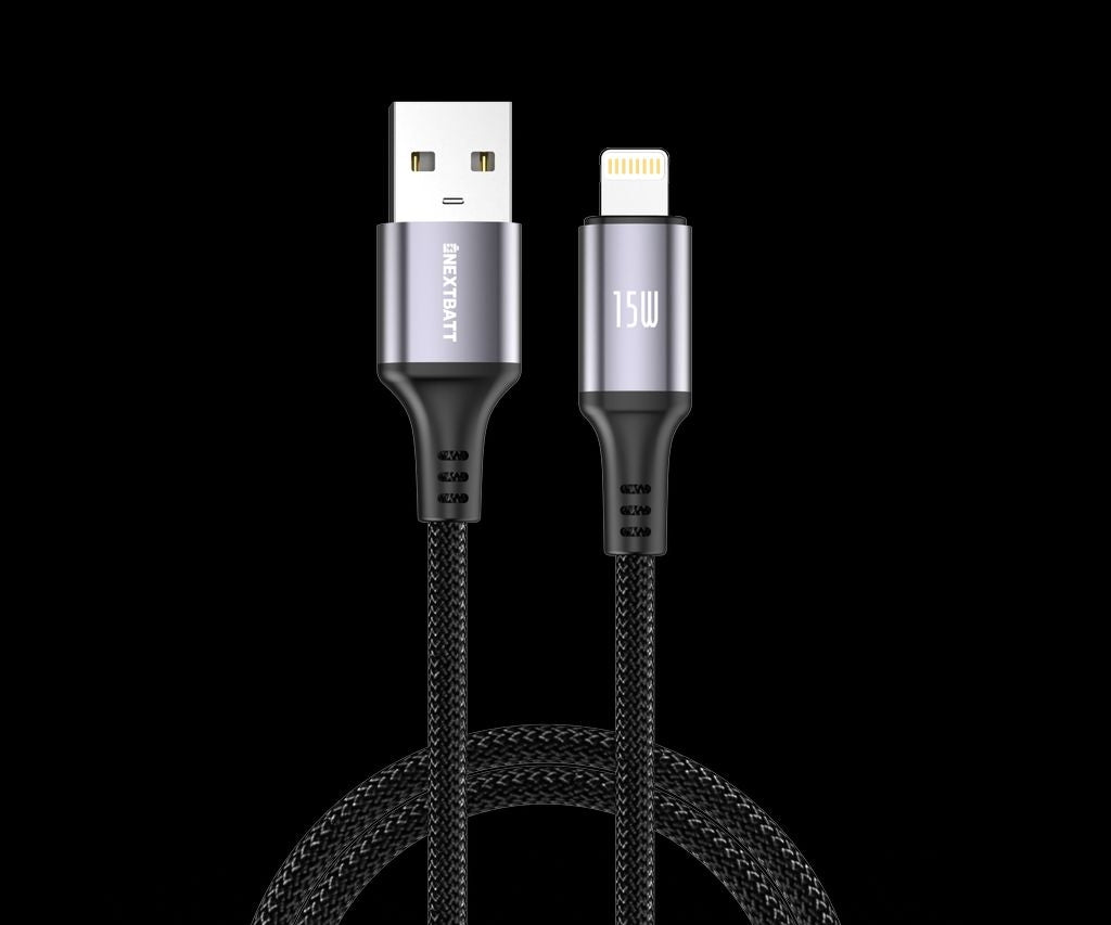 Nextbatt Usb A Auf Lightning Kabel 15 W 2 M Schwarz