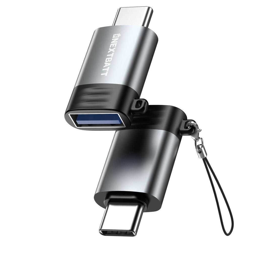 Nextbatt Usb A Buchse Auf Usb C Adapter Schwarz Grau