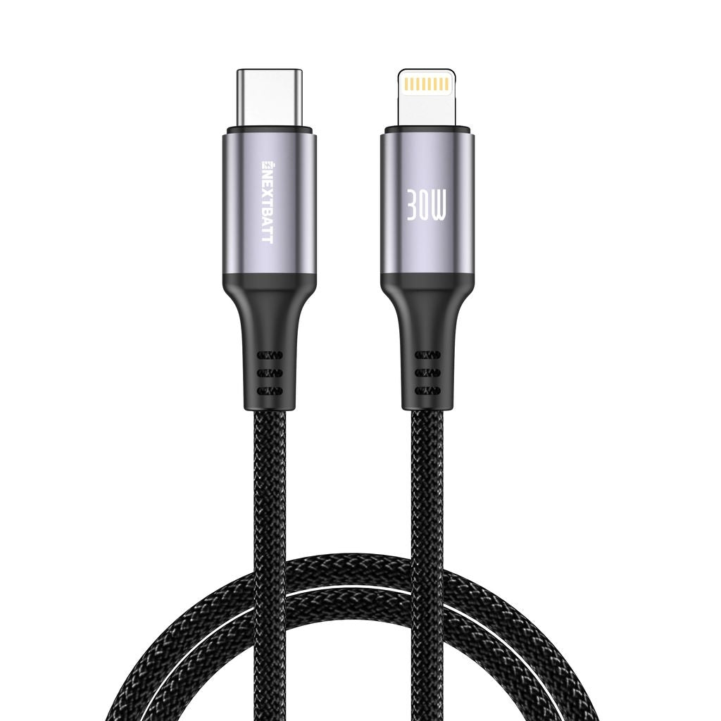 Nextbatt Usb C Auf Lightning Kabel 30 W 3 A 2 M Schwarz