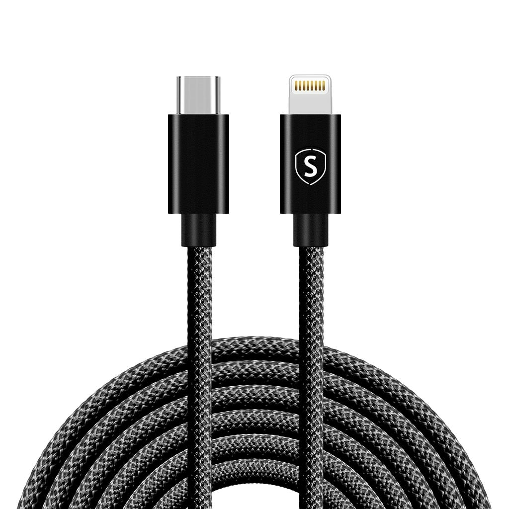 Usb C Auf Lightning Kabel 20 W 3 M Schwarz