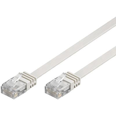 Netzwerkkabel Utp Cat6 Patchkabel 10m Wei Flach