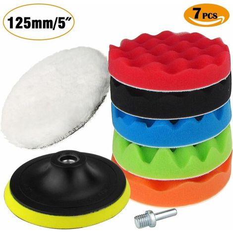 125-mm-polierschwamm, Autopolierschwamm Und Wollpolierwachspakete, Polierpads Mit M10-bohradapter