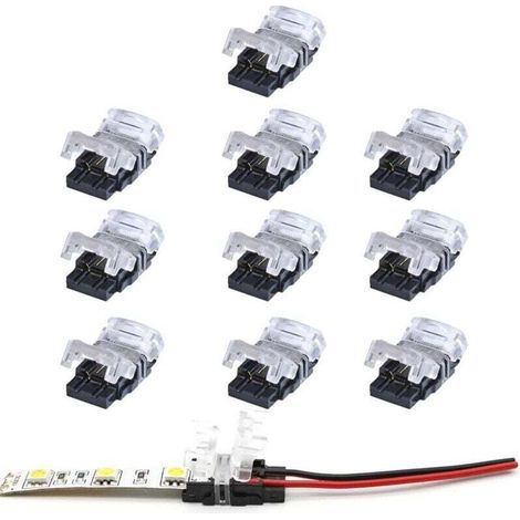 2-polige Led-stecker, 10 Stück, Für Smd 5050/3528, Einfarbig, Wasserdicht Und Nicht Wasserdicht, 10 Mm Streifen – Kzq