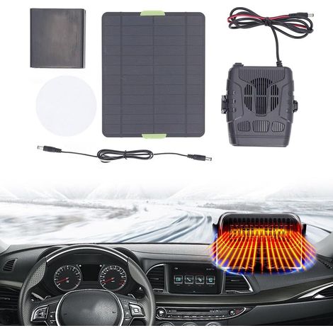 20 W Solarpanel-auto-heizlüfter, 12 V, 3 A, Tragbare Heizung, Autofenster-entfroster Für Auto, Haustierhaus, Wohnmobil, Camping