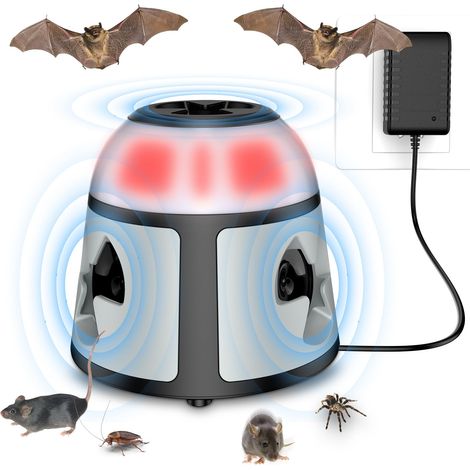 360°-ultraschall-mäuse- Und Rattenvertreiber, Leistungsstarker Plug-in-ultraschall-mäuse- Und Rattenvertreiber, Ultraschall-eichhörnchenvertreiber Mit Led-leuchten, Nagetierschutz Für Innenräume Und G