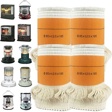 4 Stück Ersatzdochte Für Innenbrennstofföfen, 85 Mm Fiberglas-ofendocht (größe: 4 Dochte)