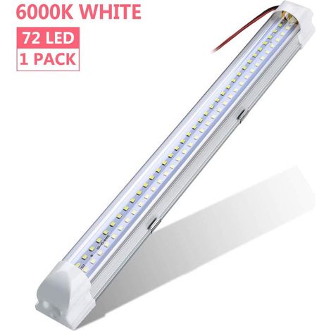 Aiperq – Led-lichtleiste 72 Leds 500 Lm – Dc 12–80 V – Innenbeleuchtung Für Auto, Lkw, Boot – Einfache Installation Mit Klebeband