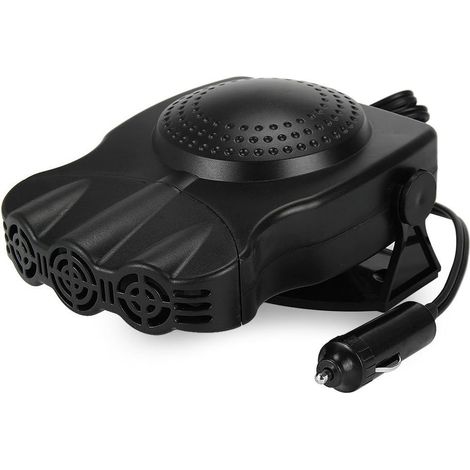Auto-heizlüfter, 12 V, 2-in-1, Tragbarer Lüfter, Keramik-heizlüfter, Kühler, Defroster, Defogger, Schwarz