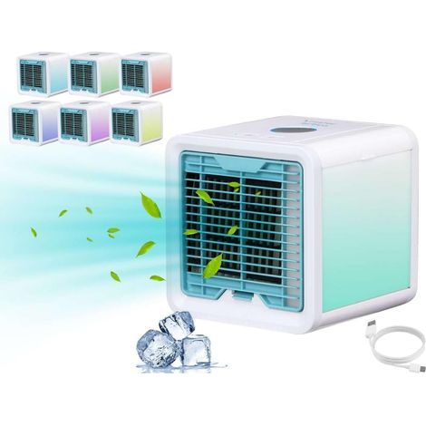 Beper P206raf200 Tragbarer Luftkühler, Mobile Mini-klimaanlage, Luftbefeuchter, Luftreiniger Mit 7-farben-led