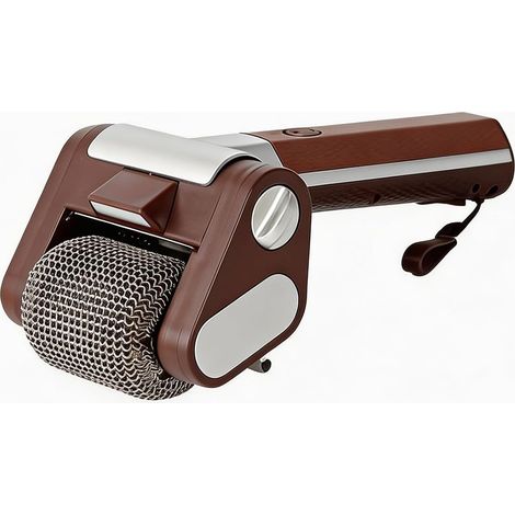 Borstenfreier Elektrischer Grillreiniger, Rotierende Grillbürste Mit Led-licht Und 304-edelstahlwalze Zum Reinigen Verbrannter Lebensmittel, Braun