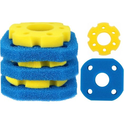 Cpf-180 / Cpf-250 Teichfilterschaum – Filterschaum Für Teichfilter, Ersatzfiltermedien (3 X Grobes Blau & 3 X Feines Gelb)