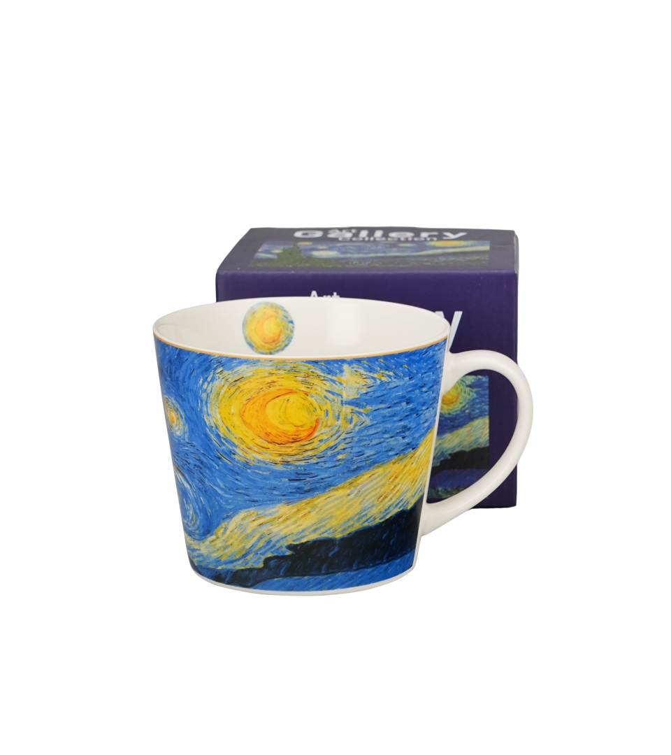 Einfacher Porzellanbecher 600 Ml Sternennacht Vincent Van Gogh