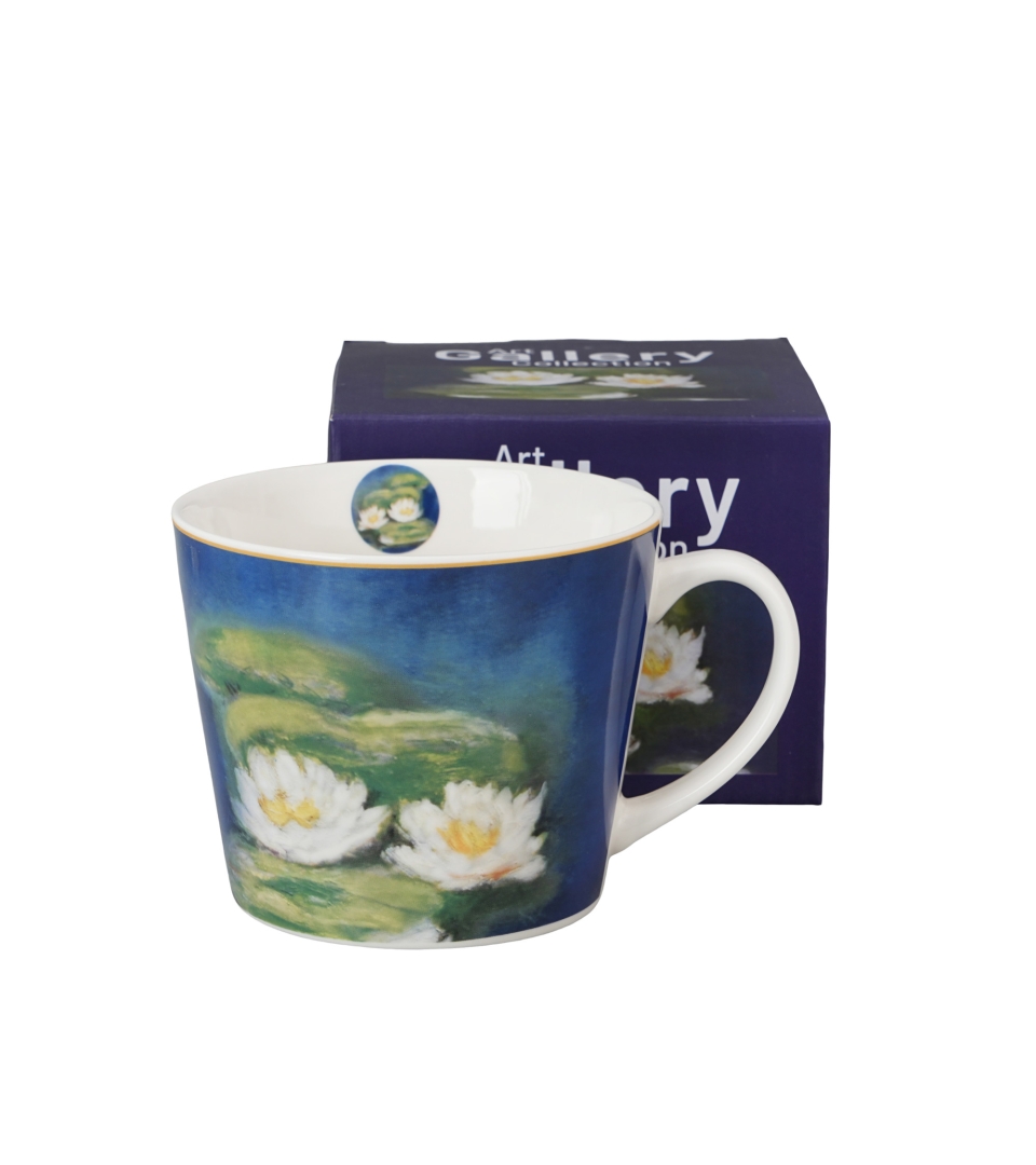 Claude Monet Seerosen, Schlichter Porzellanbecher, 600 Ml