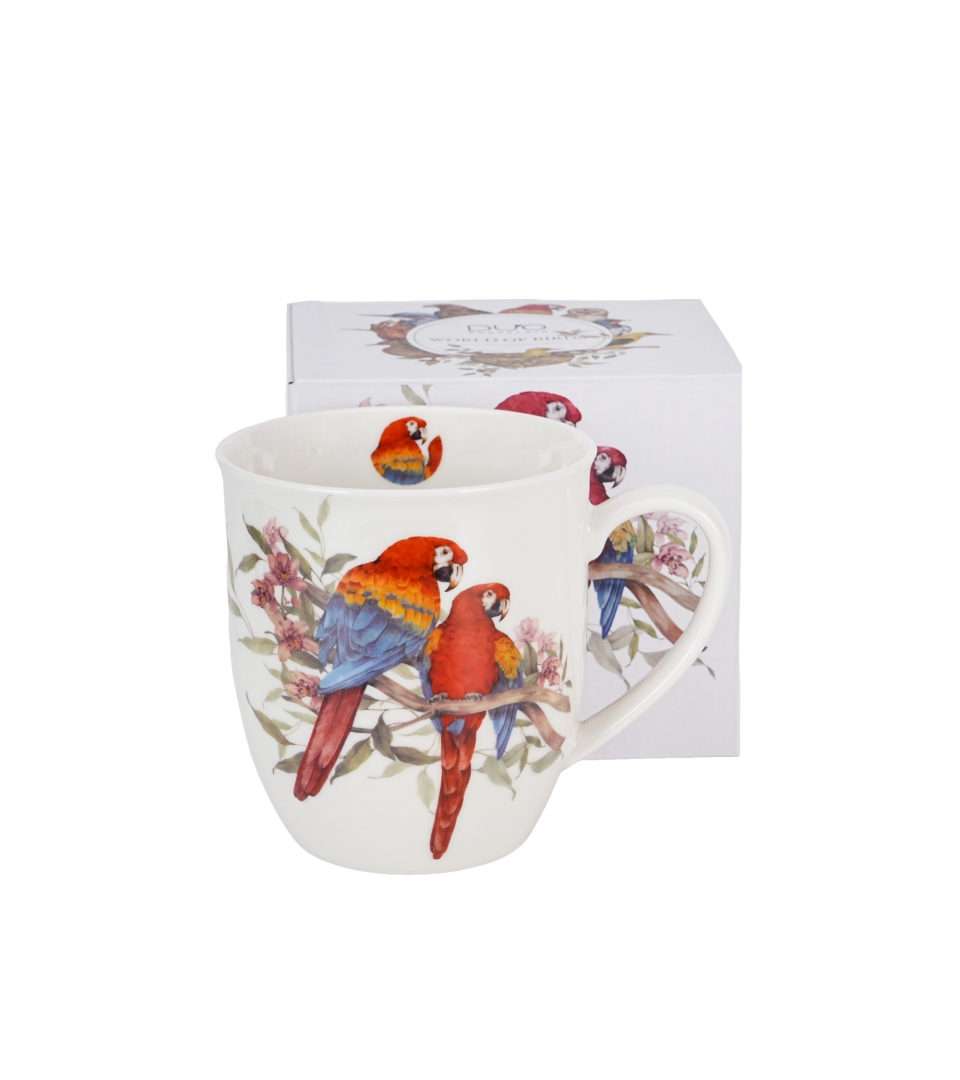 Porzellantasse 650 Ml Scharlachroter Ara - Vogelwelt / Tiere