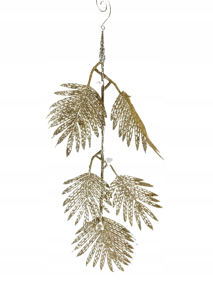 Künstlicher Zweig Aus Glänzendem Gold, Ca. 35 Cm, Weihnachten