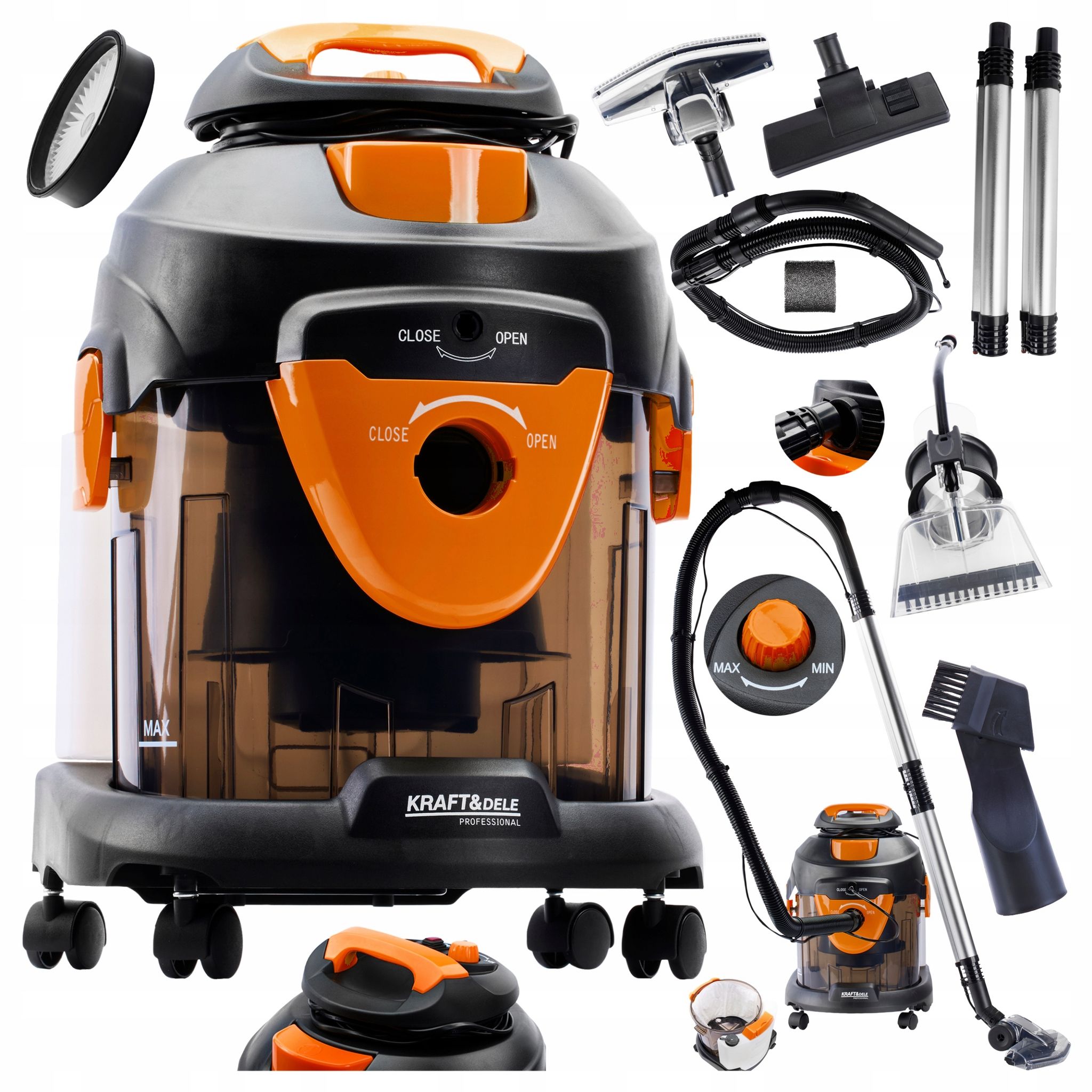 Leistungsstarker Industrieller Nass- Und Trockensauger Mit Teppichreinigungsfunktion 2200 Ew Kd482