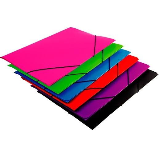 Mariola Ordner Mit Gummibändern Pp 450 Microns Klappe 8º Sortierte Farben
