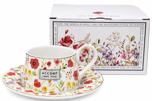 Moderner 300-ml-becher Mit Wiesenmuster