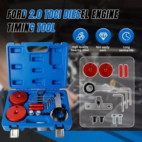 Motor-einstellwerkzeug Kompatibel Mit Ford 2.0 Tdci, Motor-einstellwerkzeug Kompatibel Mit Ford Transit Ecoblue, Diesel-nockenwellen-einstellwerkzeug Mit Schwungrad Und Kurbelwellen-ausrichtung