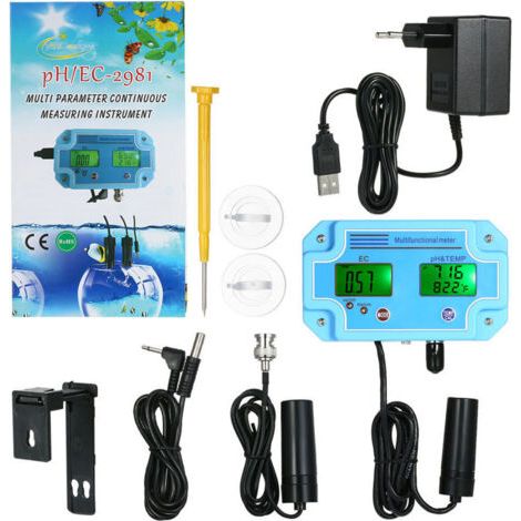 Professioneller 3-in-1-wasserdetektor, Ph-/ec-/temp-messgerät, Multi-parameter-digital-lcd-tri-meter, Multifunktions-wasserqualitätsmonitor, Multi-parameter-wasserqualitätstester