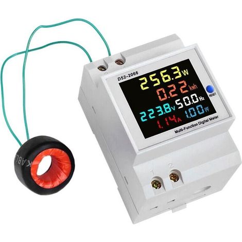 Präzises Digitales Wattmeter 220 V Unter Einphasigem Din-schienen-stromzähler Zur Messung Von Stromverbrauch, Leistung, Strom, Frequenz