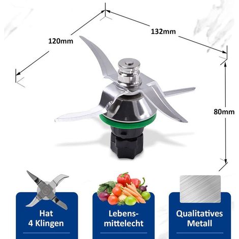 Snq – Thermomix Tm5/tm6 Messer – Edelstahlklinge – Gleichmäßiges Hacken Und Perfektes Mischen – Schnelle Und Einfache Installation